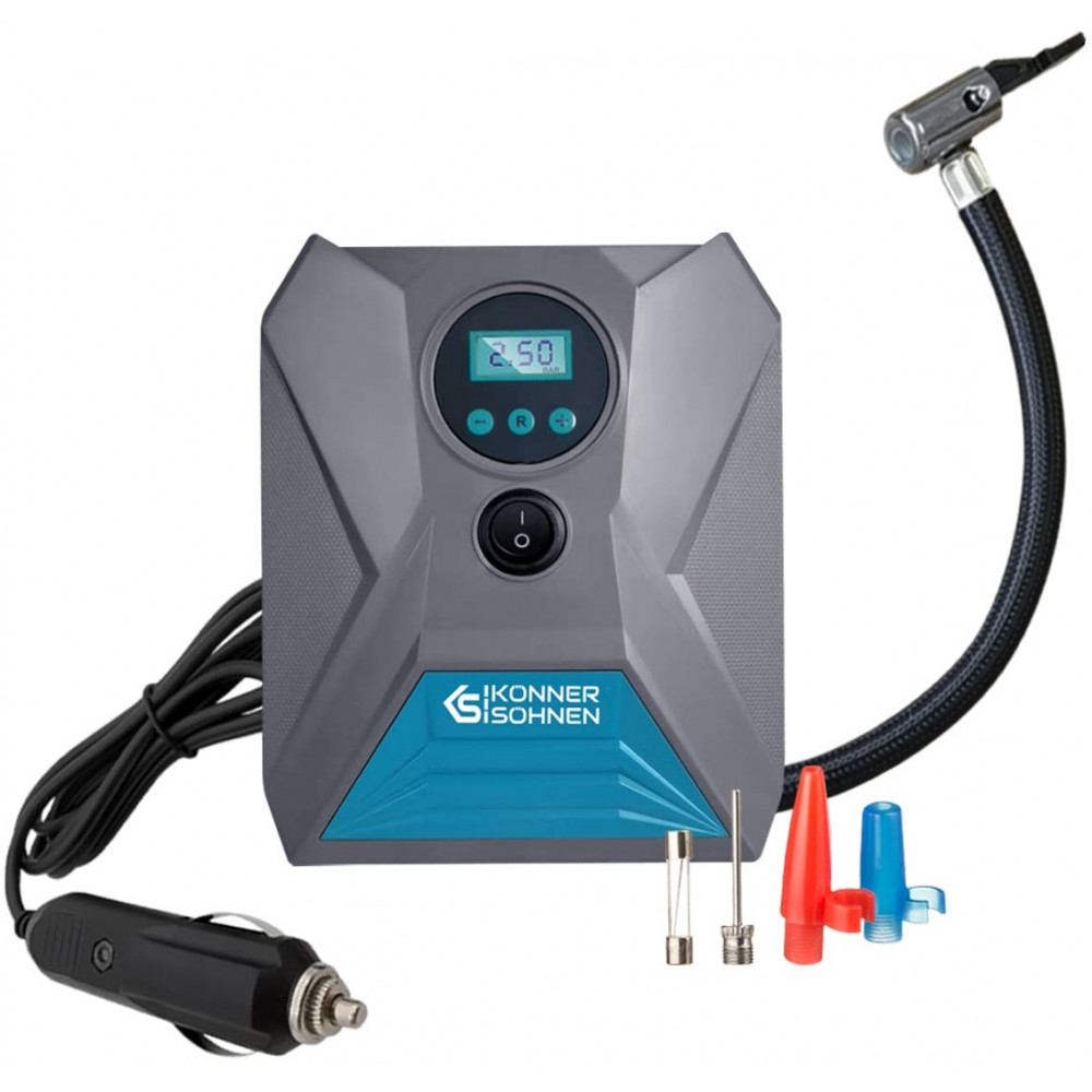 Компресор автомобільний Konner&Sohnen KS P10, 12В, 120Вт, 150psi, 25л/хв, 0.8кг