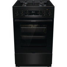 Плита Gorenje комбінована, 62л, 50x60см, дисплей, IconLed, емальовані, чорний 