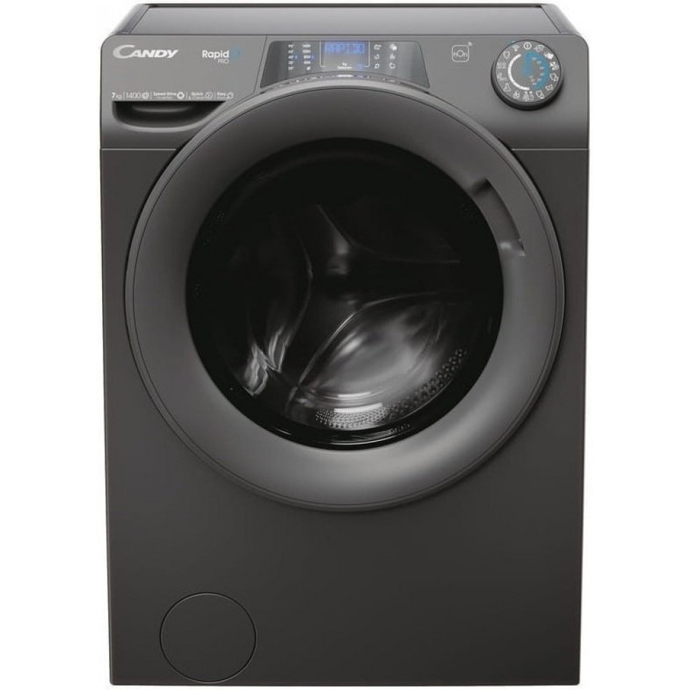 Пральна машина Candy фронтальна, 7кг, 1400, A+++, 45см, дисплей, пара, інвертор, cріблястий