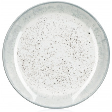 Тарілка десертна Ardesto Siena, 19см, порцеляна, біло-сірий