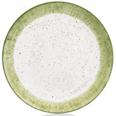 Тарілка обідня Ardesto Siena, 27см, порцеляна, біло-зелений