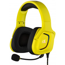 Гарнітура ігрова 2E GAMING HG340, mini-jack/dual 3.5мм, RGB, 2м, жовтий