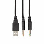Гарнітура ігрова 2E GAMING HG340, mini-jack/dual 3.5мм, RGB, 2м, чорний