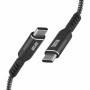 Кабель USB-C > USB-C заряджання/синхронізації 2E 1м, 240Вт Type-C, плетений, чорний