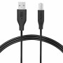 Кабель USB-A > USB-B (AM/BM) синхронізації 2E 1.8м, чорний