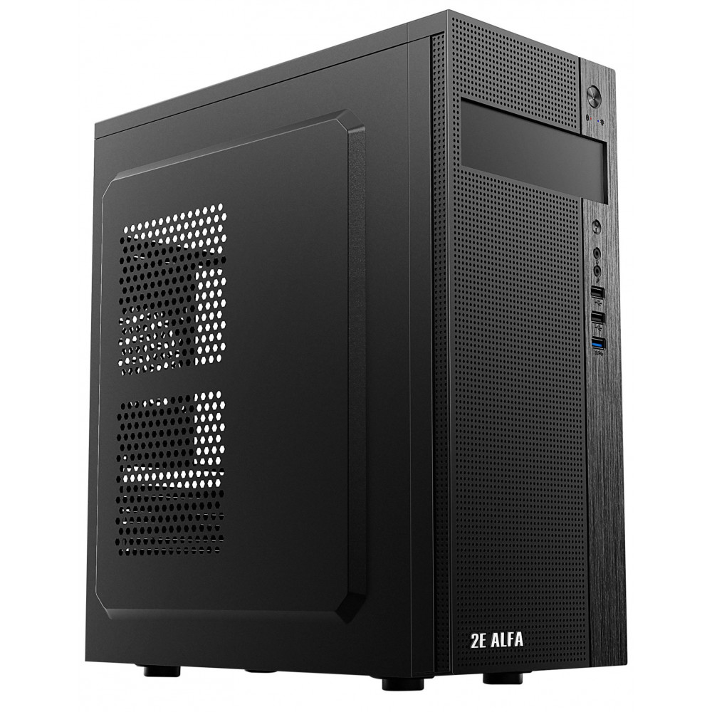 Корпус 2E Alfa E185 без БЖ 1xUSB3.0, 2xUSB2.0, VGA 310мм, ATX, чорний