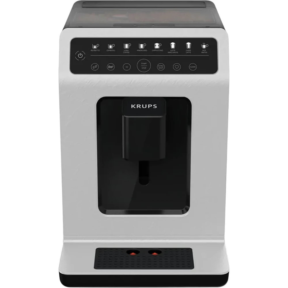 Кавомашина Krups Evidence Eco-Design 2.3л, зерно, автомат.капучинатор, LED - дисплей, аторец. - 8, сенсор.керування, чорно-білий