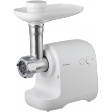 М'ясорубка Panasonic, 1700Вт, 3кг/мин, 3 решітки, насадка для ковбас, пластик, білий М'ясорубка Panasonic, 1700Вт, 3кг/мин, 3 решітки, насадка для ковбас, пластик, білий