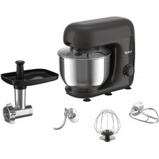 Кухонна машина Tefal Bake Essential 800Вт, чаша-метал, корпус-метал/пластик, насадок-4, чорний