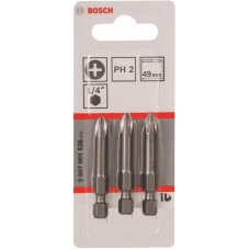 Біти Bosch Professional Extra-Hart PH2, 49мм, 3шт Біти Bosch Professional Extra-Hart PH2, 49мм, 3шт