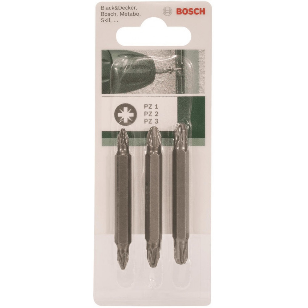 Біти Bosch двосторонні PZ/PZ, 60мм, 3шт