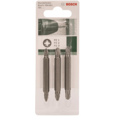 Біти Bosch двосторонні PZ/PZ, 60мм, 3шт Біти Bosch двосторонні PZ/PZ, 60мм, 3шт