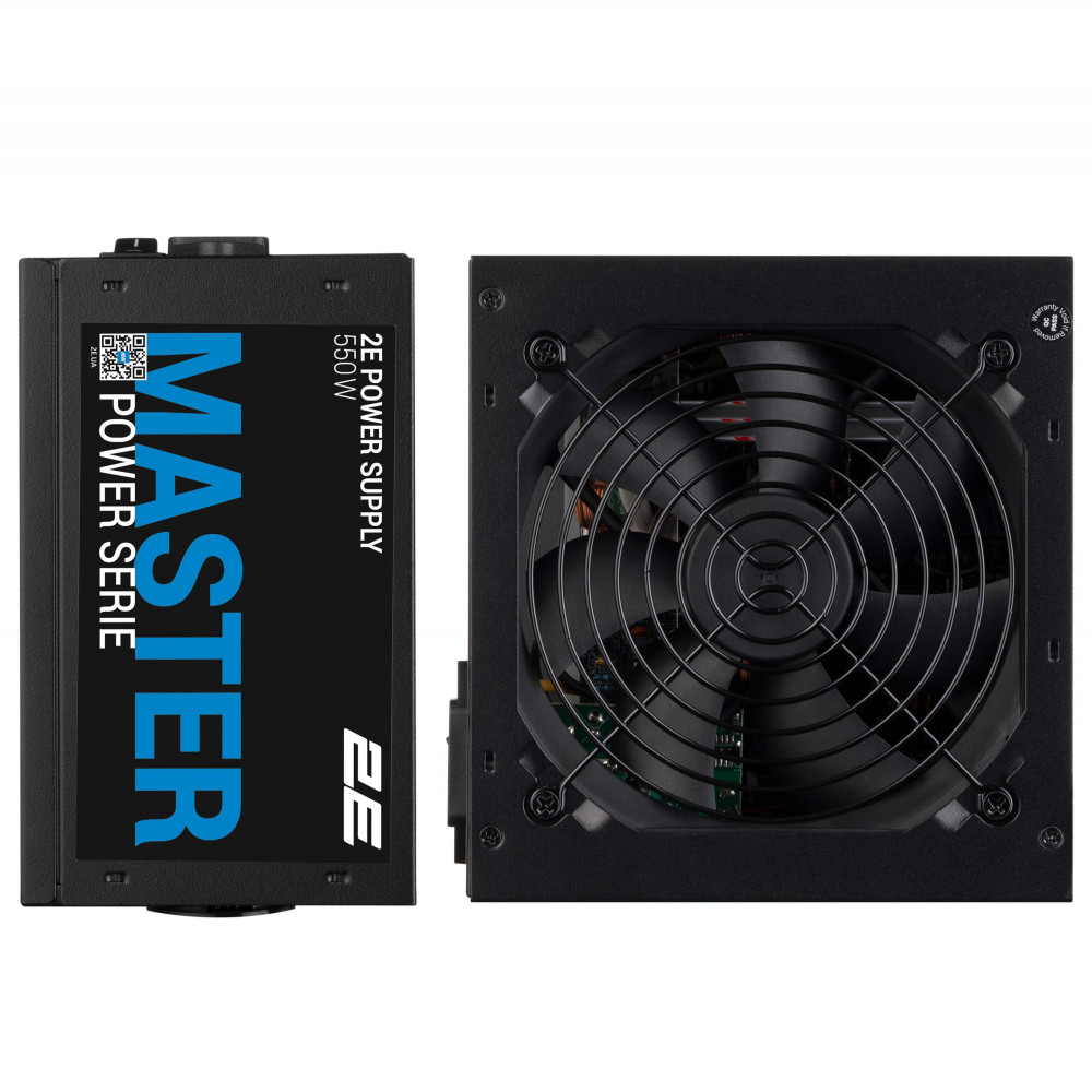 Блок живлення 2E Master Power  (550W), >80%, 80+ White, 120мм, 1xMB 24pin(20+4), 1xCPU 8pin(4+4), 3xMolex, 5xSATA, 2xPCIe 8pin(6+2)