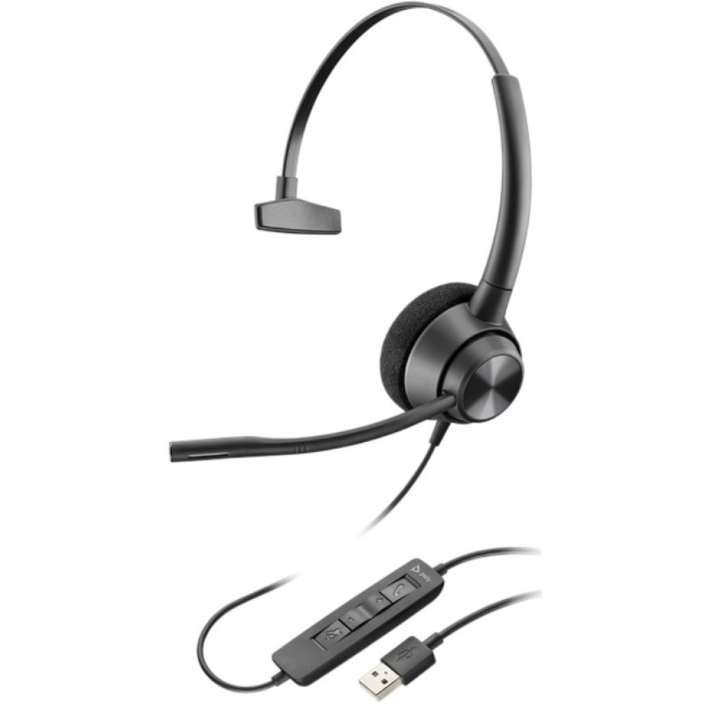 Гарнітура комп'ютерна моно On-ear Poly EncorePro 310, USB-A, всеспрямований, чорний