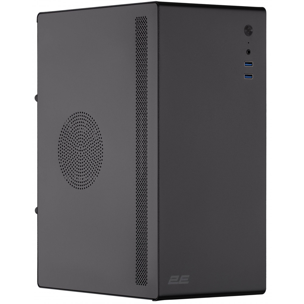 Корпус 2E Credo V200B-400 з БЖ 2E ATX400, 2xUSB3.0, 1x80мм, VGA 250мм, mATX, чорний