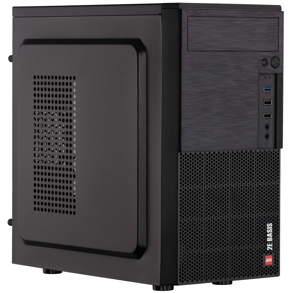Корпус 2E Basis RD8603U-400 з БЖ 2E ATX400W, 1xUSB3.0, 2xUSB2.0, VGA 320мм, mATX, чорний