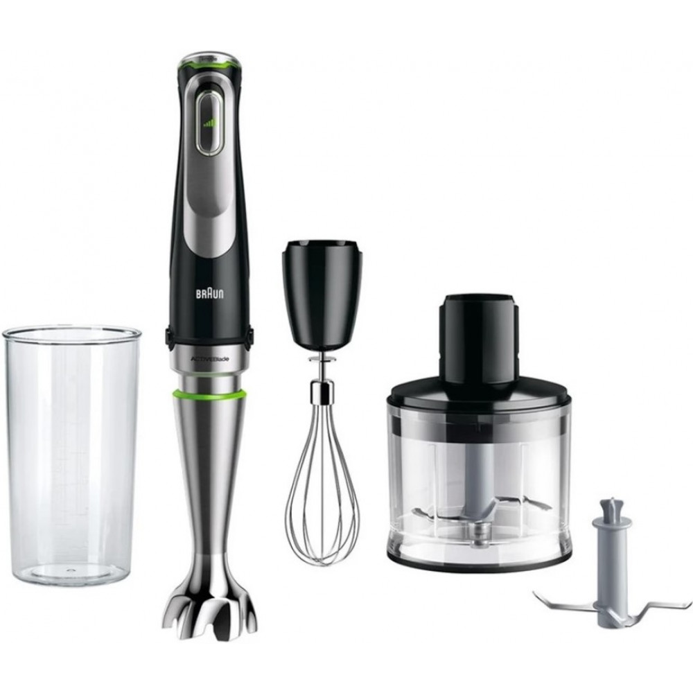 Блендер Braun заглибний, 1200Вт, чаша-600мл, мультишвидкісний, чорно-сірий