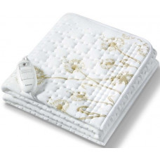 Електропростирадло Beurer, від мережі, 150х80см, 60Вт, 3 режими, бавовна, фліс, білий