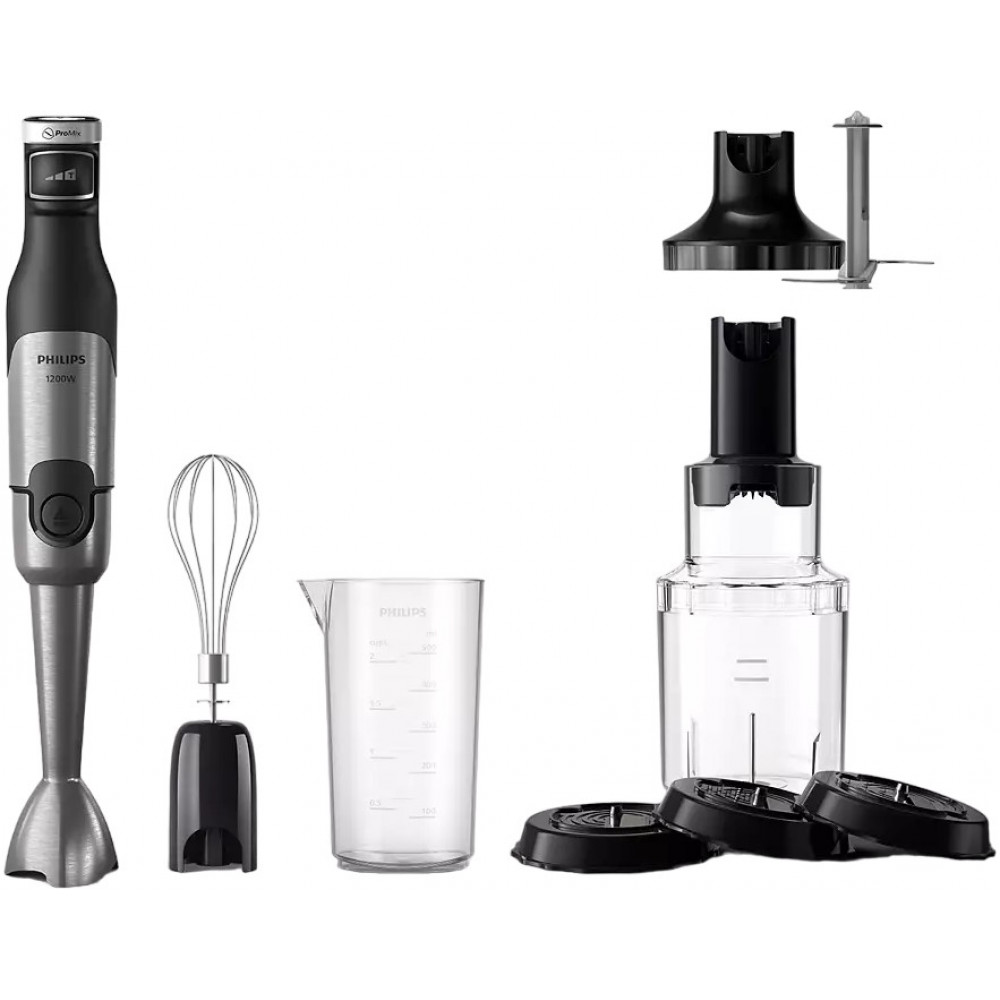 Блендер Philips  заглибний Series 5000, 1200Вт, 4в1, чопер XL, спіралайзер, чорний