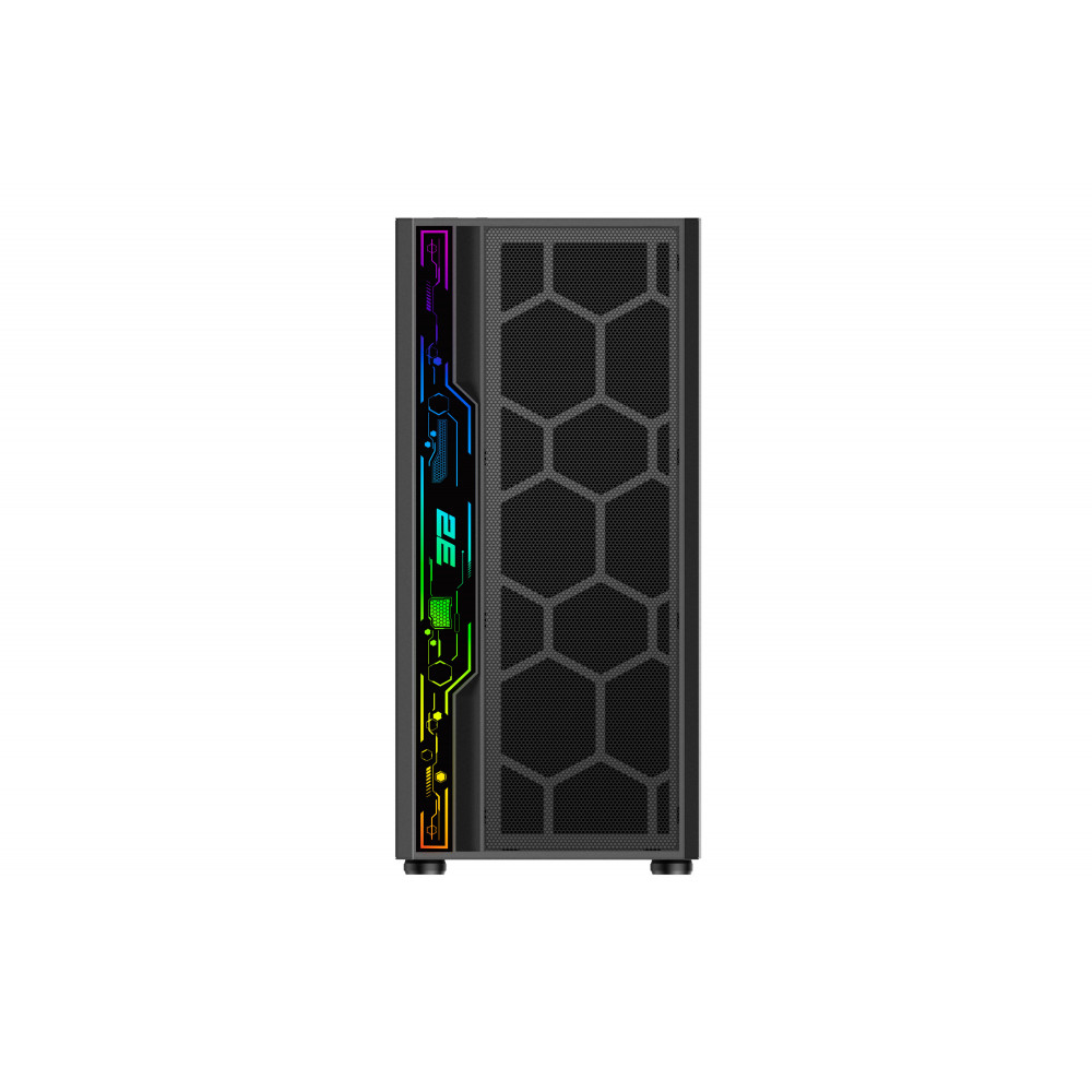 Корпус 2E GAMING Spero G2052 без БЖ 2xUSB3.0, 1xUSB2.0, 1x120мм ARGB, 2x120мм, VGA 345мм, LCS ready, TG Side Panel, ATX, чорний