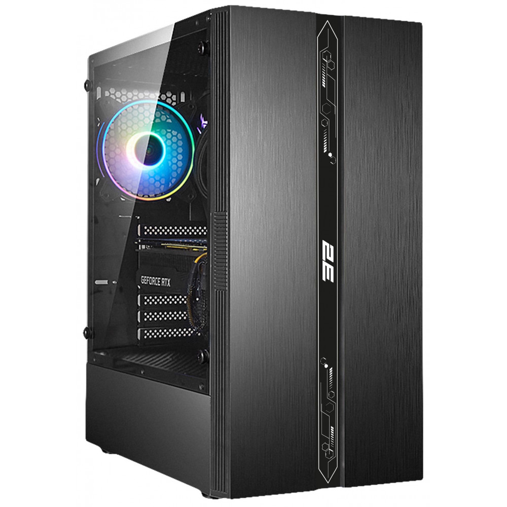 Корпус 2E GAMING Runa G2107 без БЖ 1xUSB3.0, 2xUSB2.0, 1x120мм ARGB, VGA 325мм, LCS ready, TG Side Panel, ATX, чорний