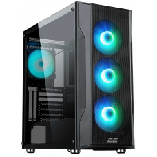 Корпус 2E GAMING Splendor G4301 без БЖ 2xUSB3.0, 1xUSBType-C, 4x120мм ARGB, VGA 415мм, LCS ready, контролер з пультом, TG Side Panel, EATX, чорний