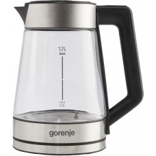 Електрочайник Gorenje 1.7л, 2,200 Вт, скло, нерж Електрочайник Gorenje 1.7л, 2,200 Вт, скло, нерж