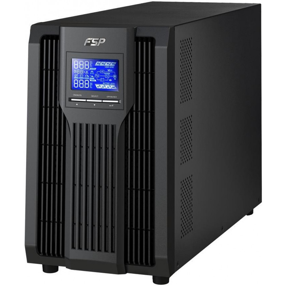 Джерело безперебійного живлення FSP Champ 3K, 3000VA/2700W, LCD, USB, 4xSchuko