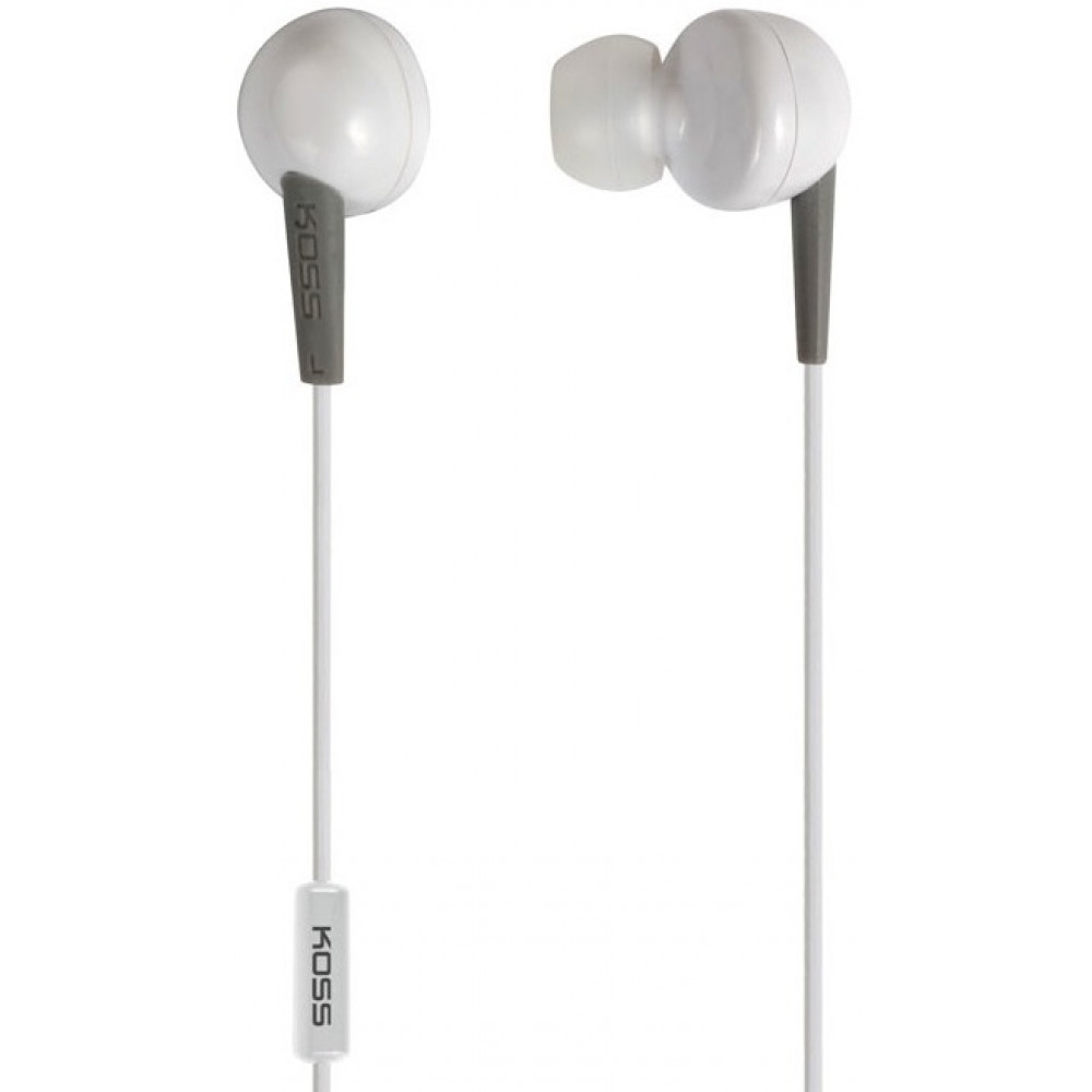 Навушники In-Ear Koss KEB6iW, 3.5 mini-jack, Mic, Білий