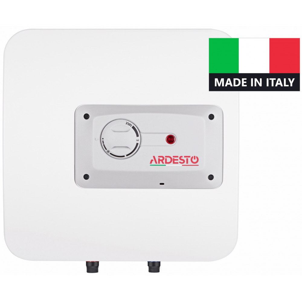 Водонагрівач електр. ARDESTO компакт, 10л, 1,2кВт, монтаж над мийкою, мех. кер-ння, A, Італія, білий