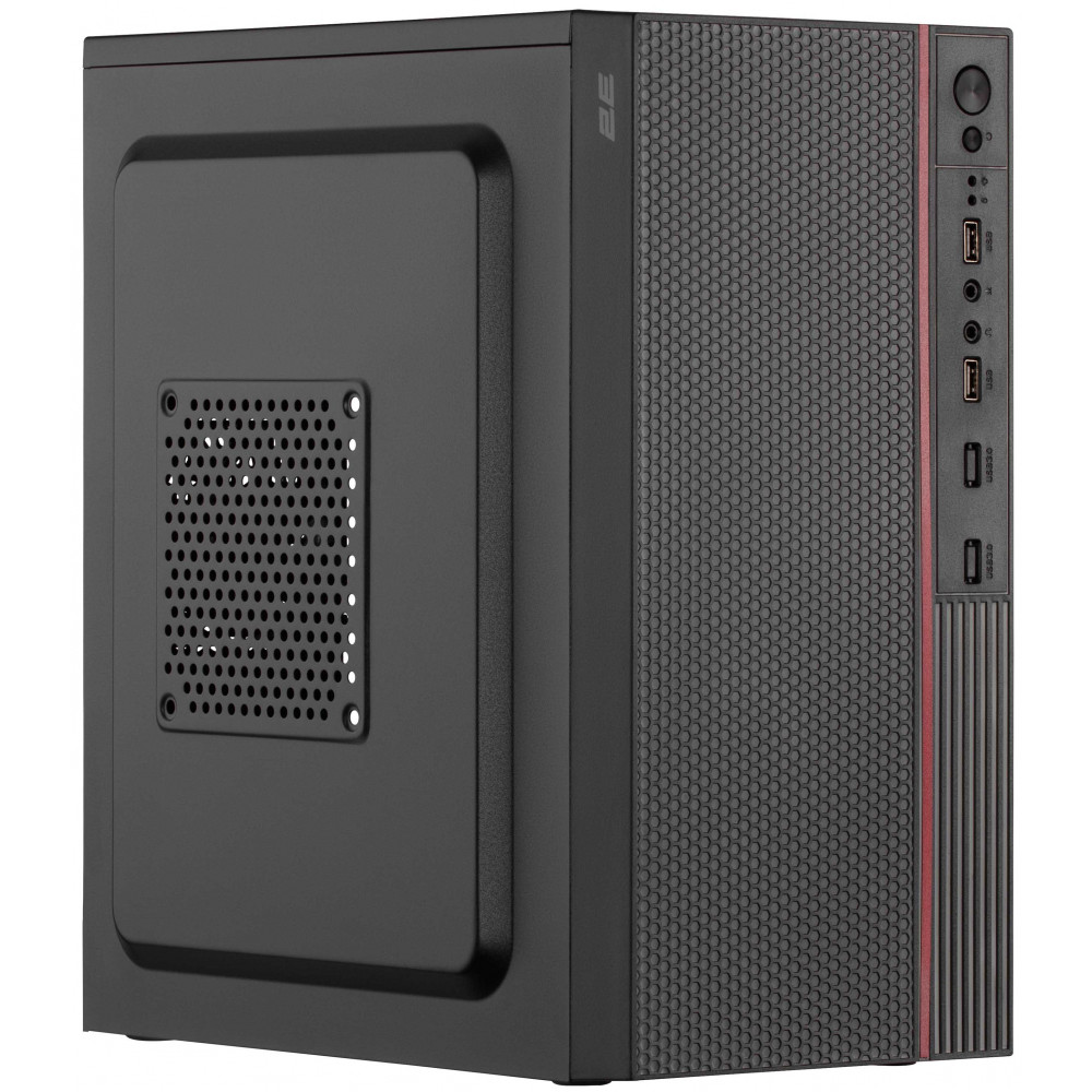 Корпус 2E TeamX TMX03 з БЖ 2E ATX400W, 2xUSB2.0, 1x80мм, VGA 220мм, mATX, чорний