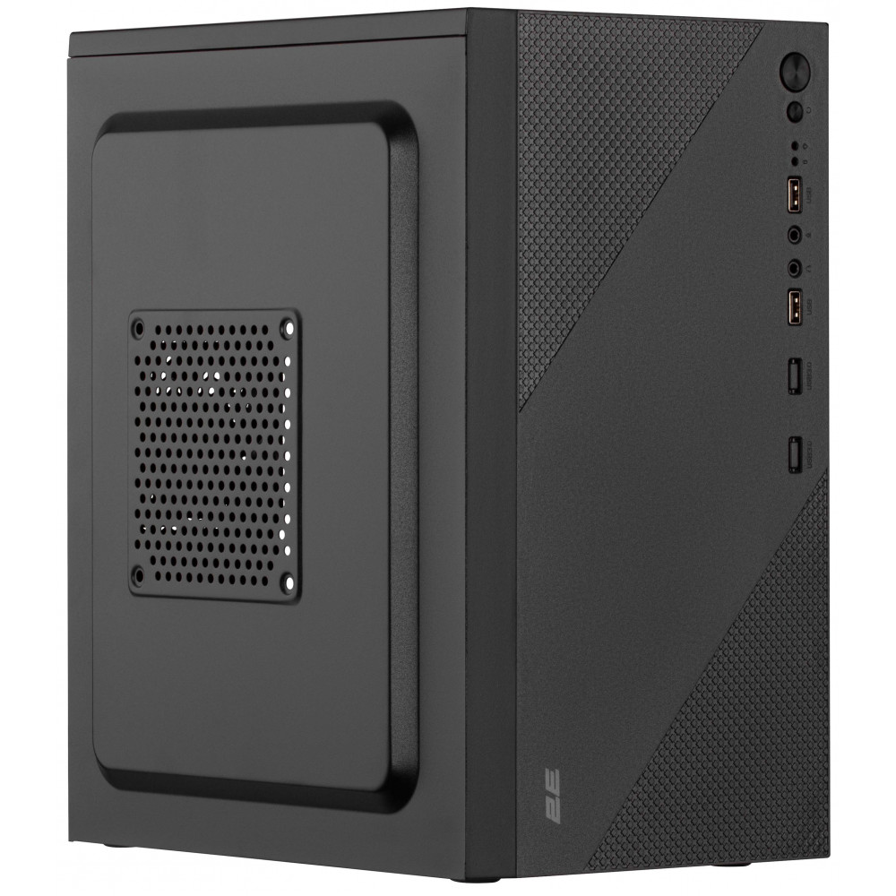 Корпус 2E TeamX TMX04 з БЖ 2E ATX400W, 2xUSB2.0, 1x80мм, VGA 220мм, mATX, чорний