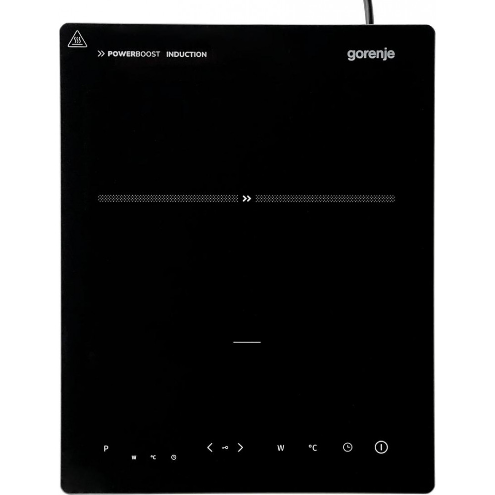 Плитка настільна Gorenje індукційна, конфорок - 1 на 2кВт, керування - сенсорне, таймер, чорний