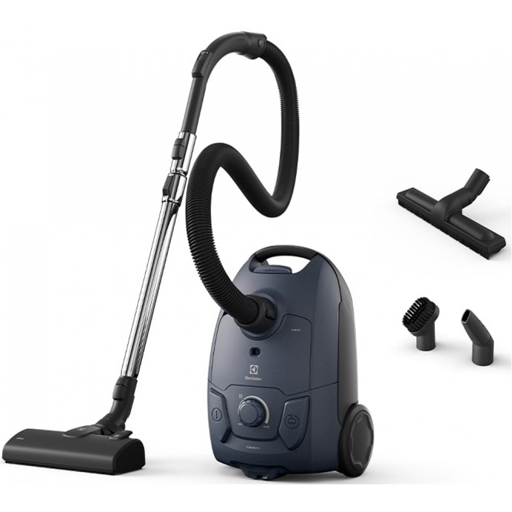 Пилосос Electrolux мішковий, 650Вт, 3л, HEPA13, s-bag, 3 насадки, синій