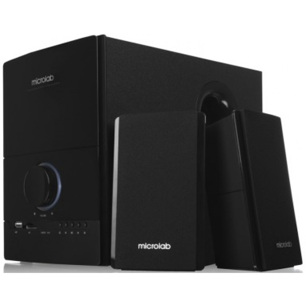 Акустична система MICROLAB M-500U 2.1, 40W, mini-jack/USB/SD, пк, чорний