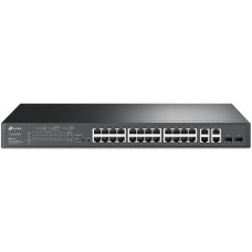 Комутатор TP-LINK SL2428P 24xFE(24xPoE), 4xSFP, 250Вт, Некерований