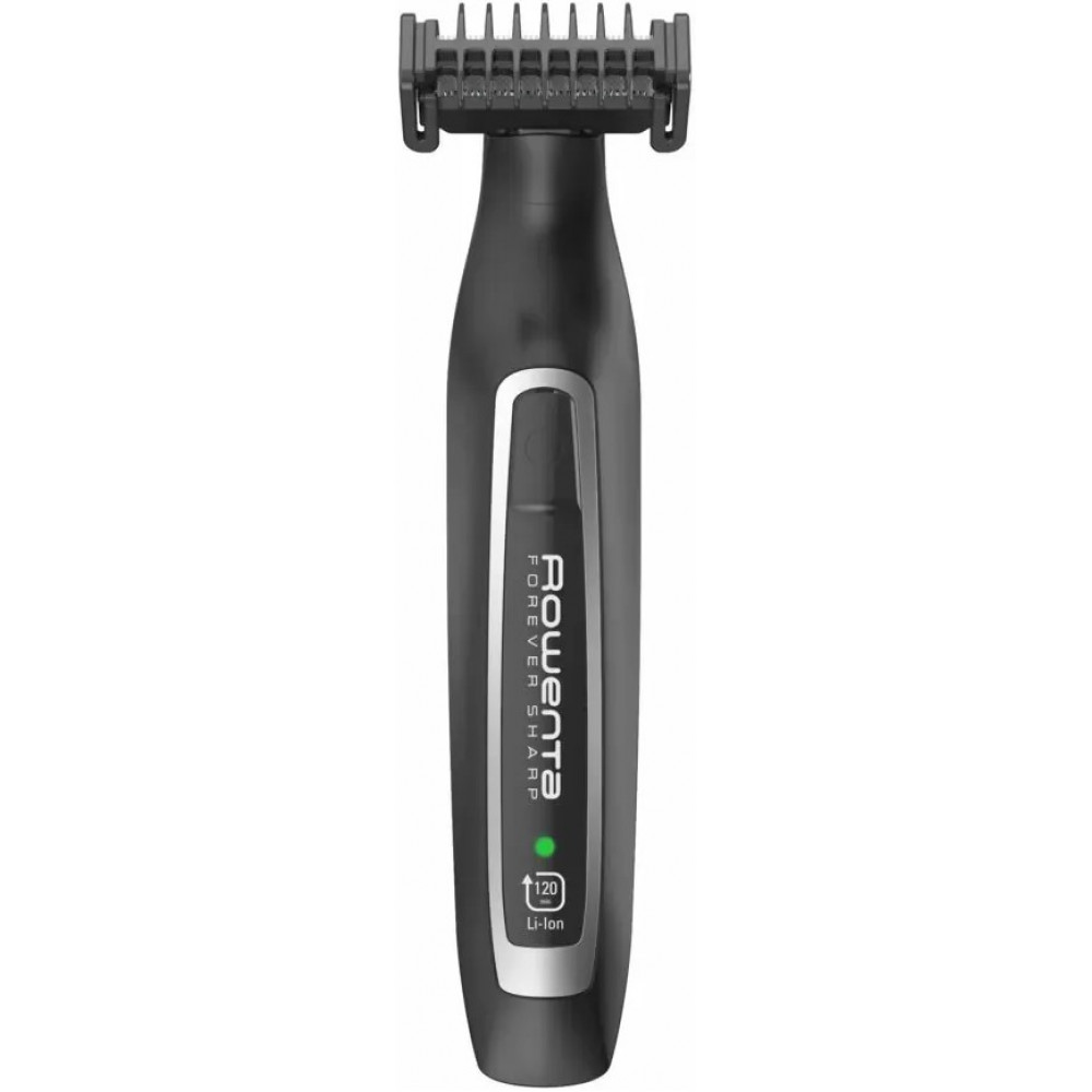 Тример Rowenta Forever Sharp, для бороди і вусів, мережа+акум., роторний мотор, насадок-3, сталь, чорний