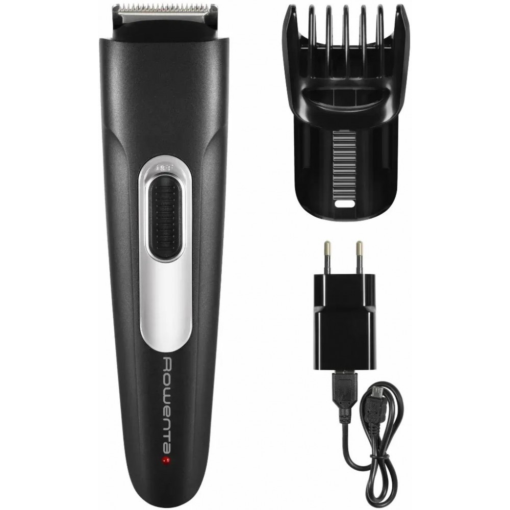 Тример Rowenta Stylis , для бороди і вусів, мережа+акум., насадок-1, сталь, чорний