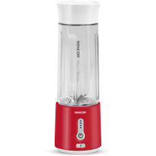 Блендер Sencor портативний для смузі 150Вт, чаша-500мл, USB-C, біло-червоний