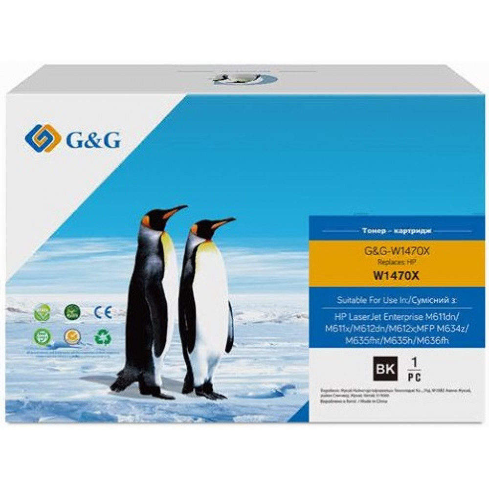 Картридж G&G до HP 147X LJ MFP M611/M612/M635/M636 Black (25 200стор)