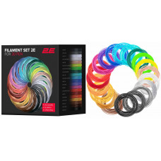 Картридж 2E для 3D ручки PLA, 1.75мм, 20шт, мікс 5м