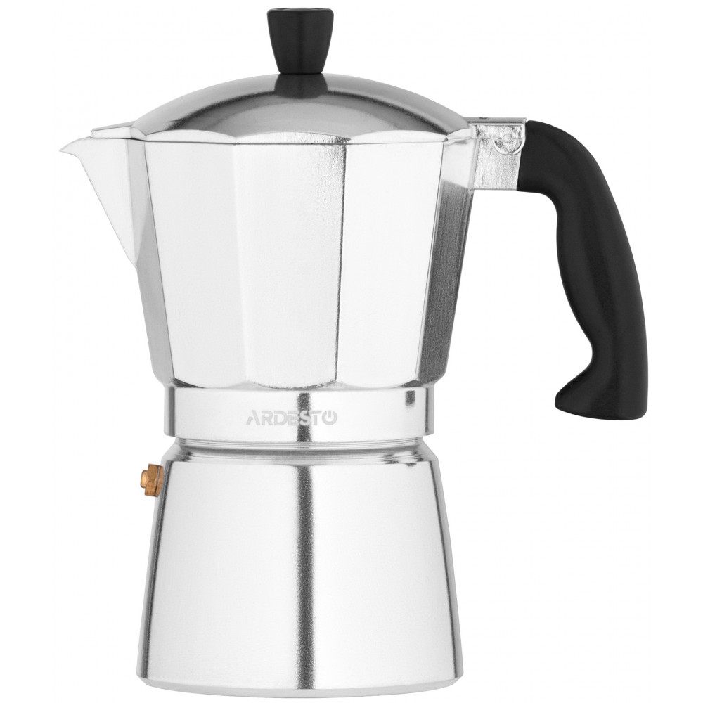 Гейзерна кавоварка Ardesto Gemini Cremona, 0.15л, 3 чашки, алюміній