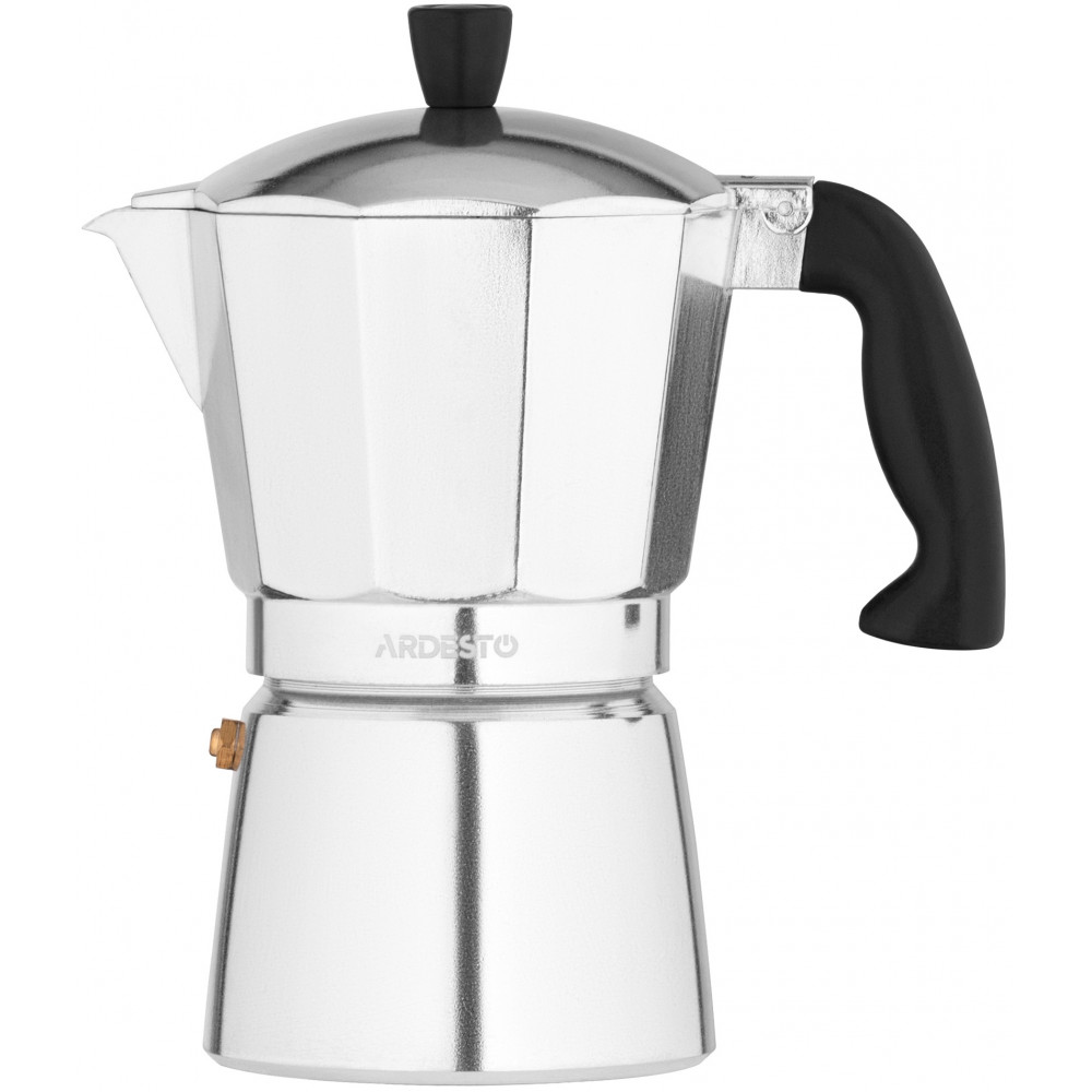 Гейзерна кавоварка Ardesto Gemini Cremona, 0.24л, 6 чашок, алюміній
