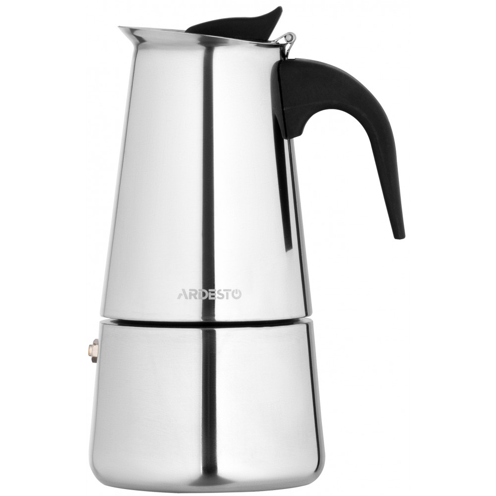 Гейзерна кавоварка Ardesto Gemini Apulia, 0.3л, 6 чашок, нержавіюча сталь