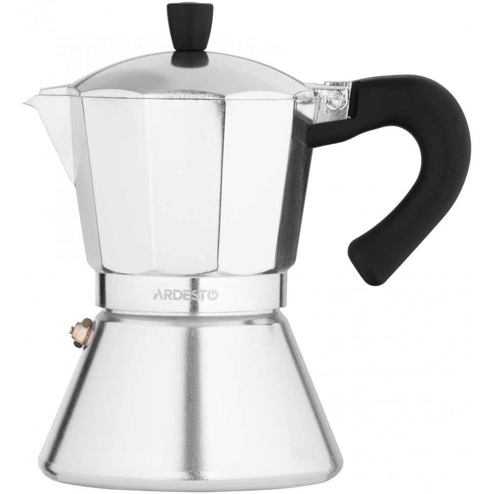 Гейзерна кавоварка Ardesto Gemini Piemonte, 0.45л, 9 чашок, алюміній