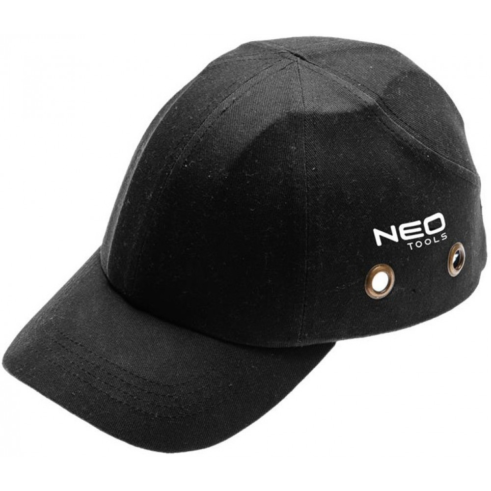 Бейсболка робоча Neo Tools, бавовна, посилена всередині захисними елементами, чорний