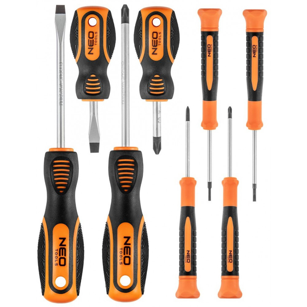 Викрутки Neo Tools набір 8шт, SL,PH, сталь CrV