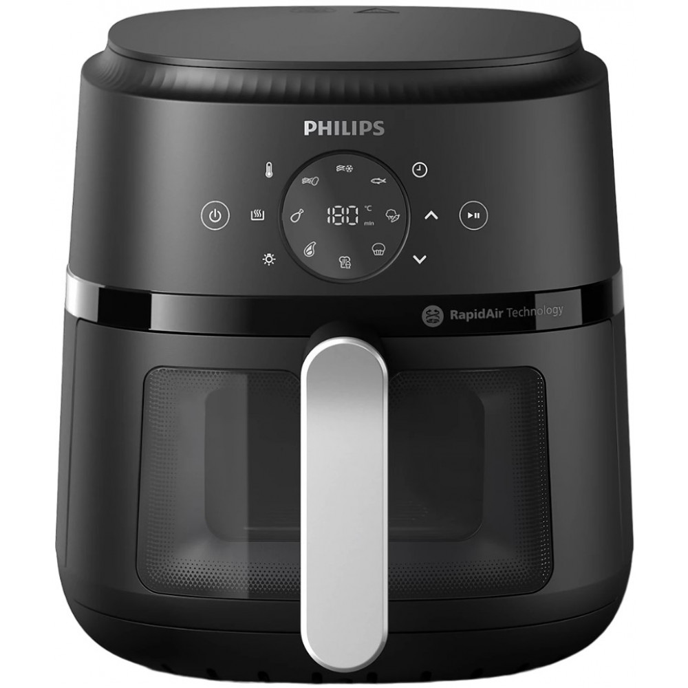 Мультипіч Philips Ovi digital, 1500Вт, чаша-4.2л, сенсорне керування, 13 авто. програм, віконце, пластик, чорний