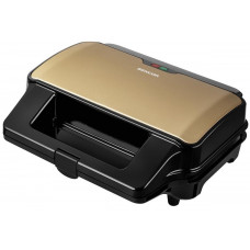 Мультимейкер Sencor, 900Вт, комплект-4 пластини, алюміній, корпус-нержав.сталь, пластик, чорний-шампань