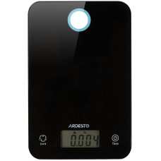 Ваги Ardesto кухонні, 5кг, CR2032x2 в комплекті, скло, чорний Ваги Ardesto кухонні, 5кг, CR2032x2 в комплекті, скло, чорний